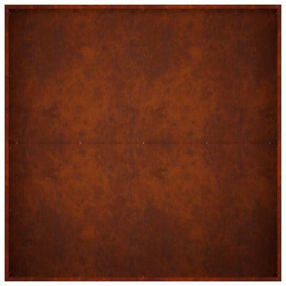 Garden Planter Rusty 100 x 100 x 20 cm Weathering Steel