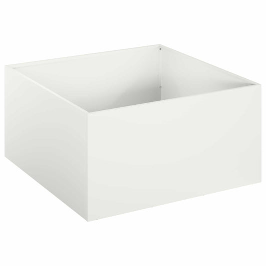 Garden Planter White 40 x 40 x 30 cm Cold-rolled Steel