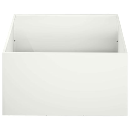 Garden Planter White 40 x 40 x 30 cm Cold-rolled Steel
