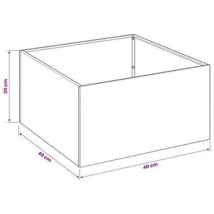 Garden Planter 2 pcs White 40 x 40 x 30 cm Cold-rolled Steel