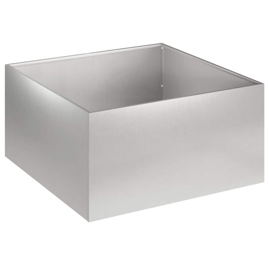 Garden Planter Silver 40 x 40 x 30 cm Stainless Steel