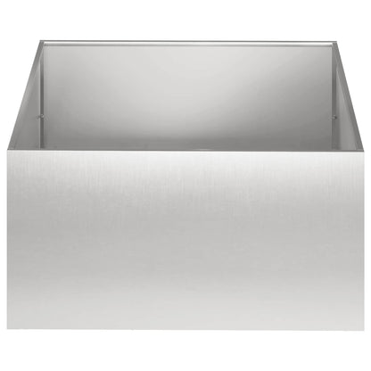 Garden Planter 2 pcs Silver 40 x 40 x 30 cm Stainless Steel