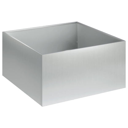 Garden Planter 2 pcs Silver 40 x 40 x 30 cm Galvanised Steel