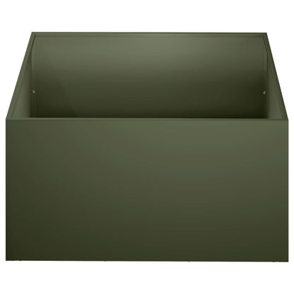 Garden Planter 2 pcs Olive Green 60 x 60 x 30 cm