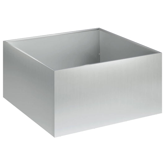 Garden Planter Silver 60 x 60 x 30 cm Galvanised Steel