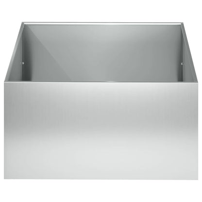 Garden Planter Silver 60 x 60 x 30 cm Galvanised Steel