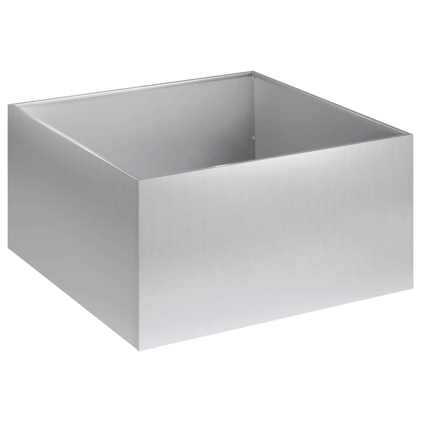 Garden Planter 2 pcs Silver 60 x 60 x 30 cm Galvanised Steel
