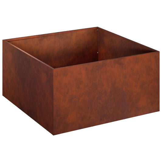 Garden Planter Rusty 60 x 60 x 30 cm Weathering Steel