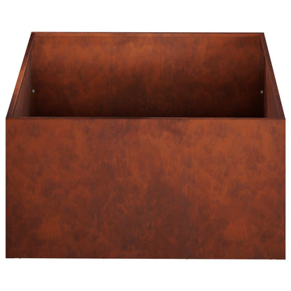 Garden Planter Rusty 60 x 60 x 30 cm Weathering Steel