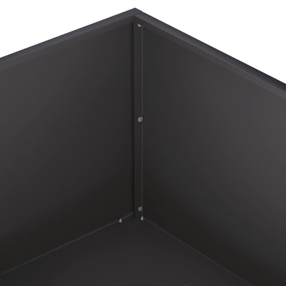 Garden Planter Black 80 x 80 x 30 cm Cold-rolled Steel