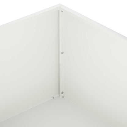Garden Planter 2 pcs White 80 x 80 x 30 cm Cold-rolled Steel