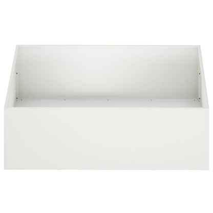 Garden Planter 2 pcs White 80 x 80 x 30 cm Cold-rolled Steel