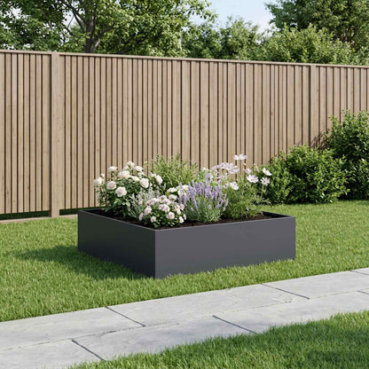 Garden Planter Anthracite 80 x 80 x 30 cm Cold-rolled Steel