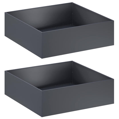 Garden Planter 2 pcs Anthracite 80 x 80 x 30 cm