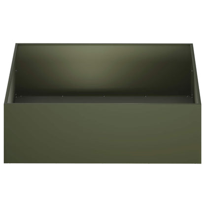 Garden Planter 2 pcs Olive Green 80 x 80 x 30 cm