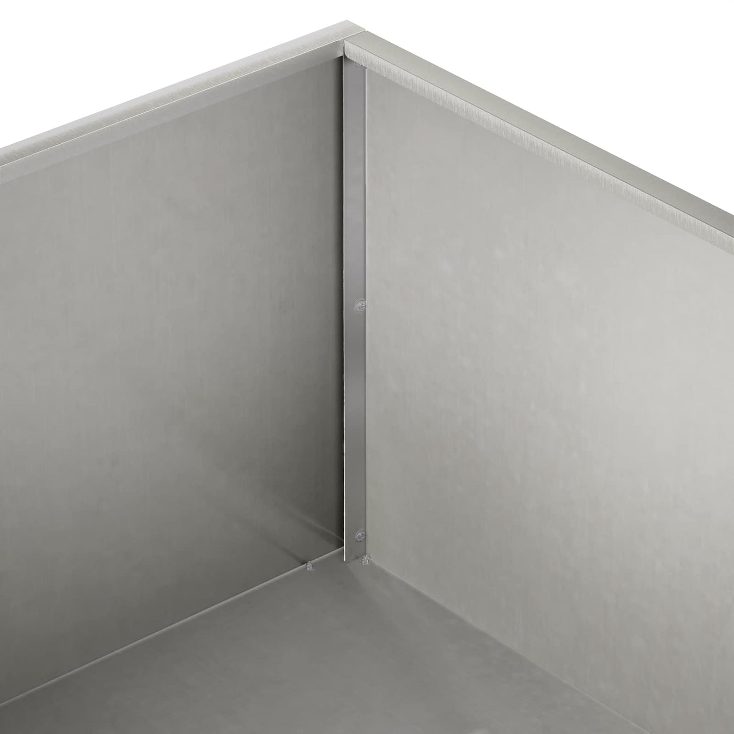 Garden Planter Silver 80 x 80 x 30 cm Stainless Steel