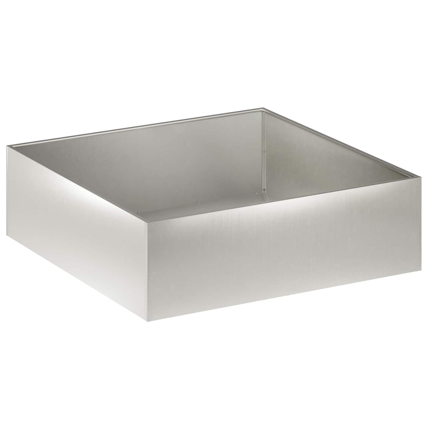 Garden Planter Silver 80 x 80 x 30 cm Stainless Steel