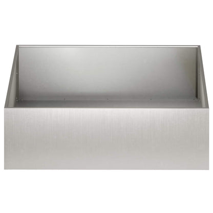 Garden Planter 2 pcs Silver 80 x 80 x 30 cm Stainless Steel
