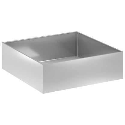 Garden Planter Silver 80 x 80 x 30 cm Galvanised Steel