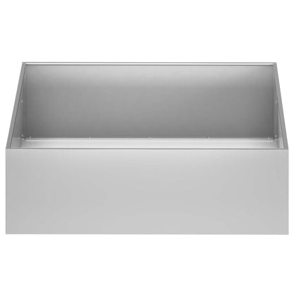 Garden Planter Silver 80 x 80 x 30 cm Galvanised Steel