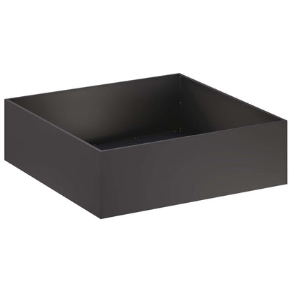 Garden Planter 2 pcs Black 100 x 100 x 30 cm Cold-rolled Steel