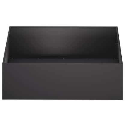 Garden Planter 2 pcs Black 100 x 100 x 30 cm Cold-rolled Steel