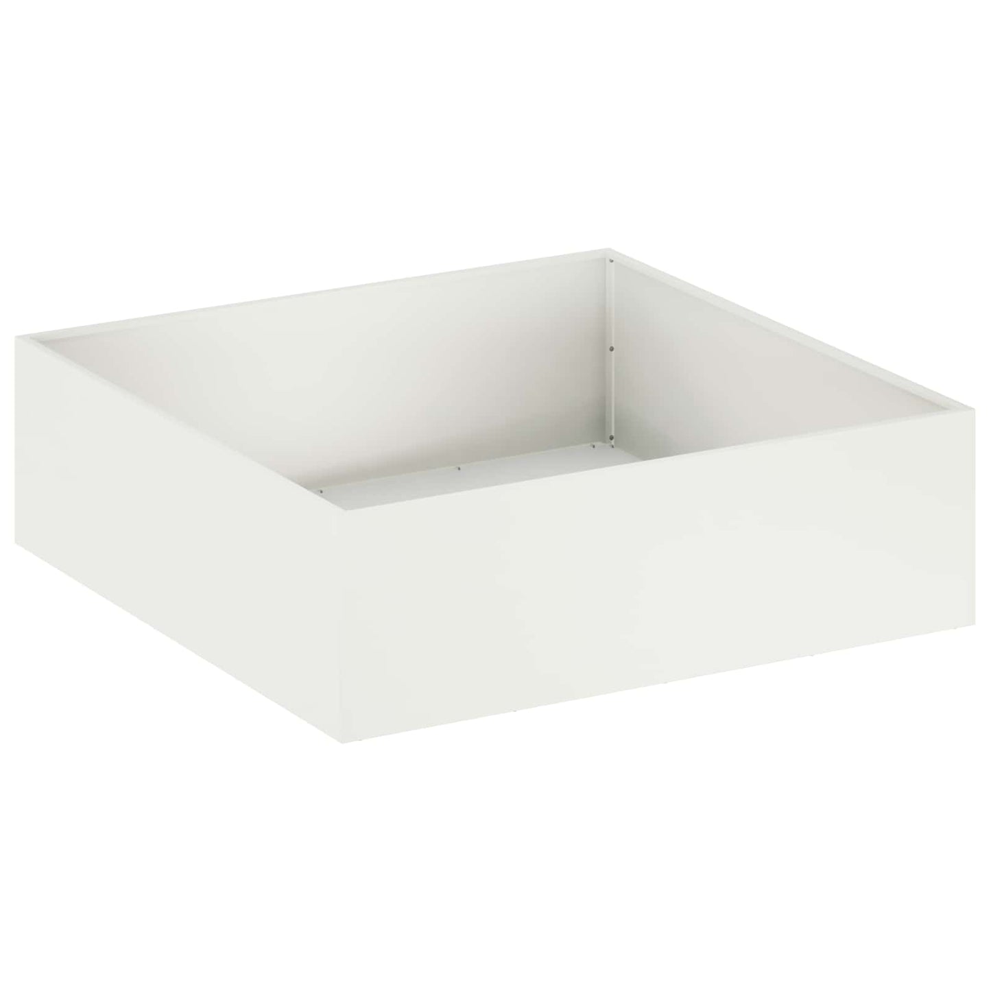 Garden Planter 2 pcs White 100 x 100 x 30 cm Cold-rolled Steel