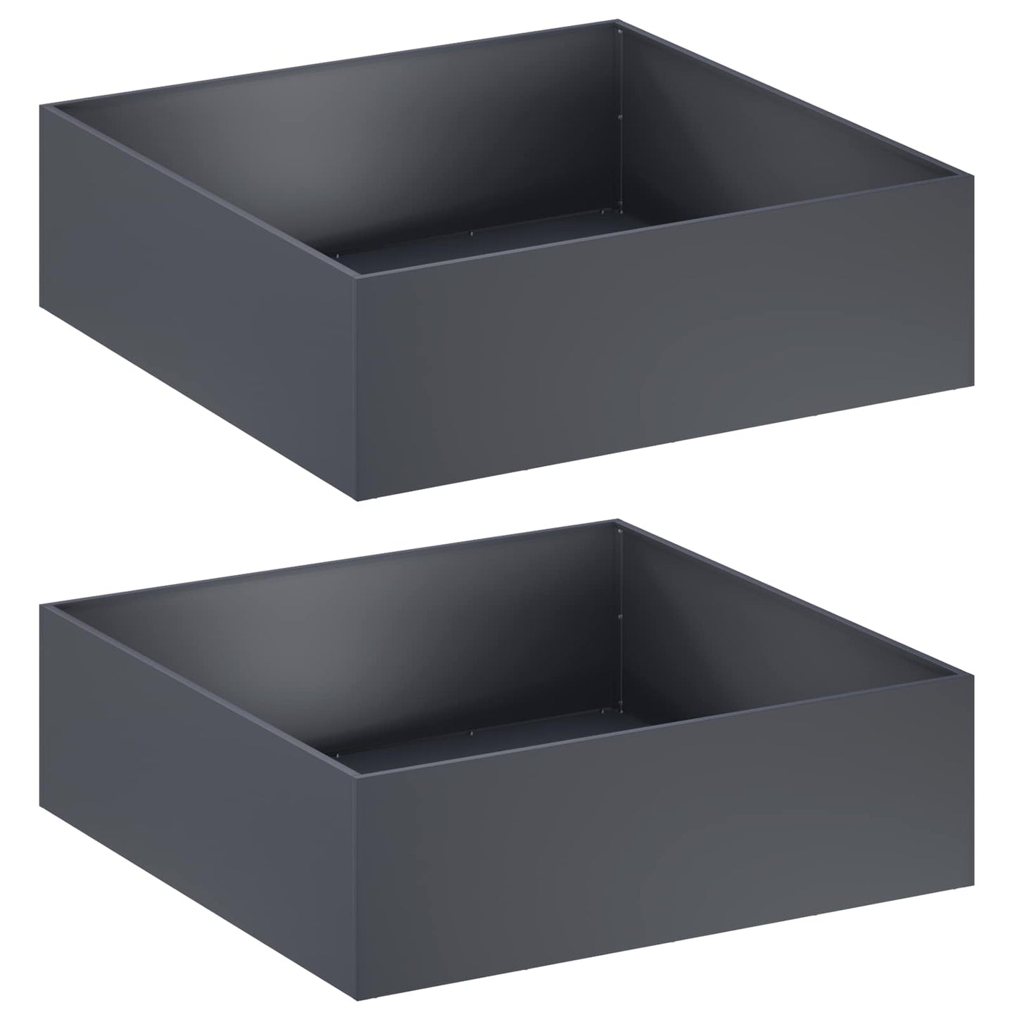 Garden Planter 2 pcs Anthracite 100 x 100 x 30 cm