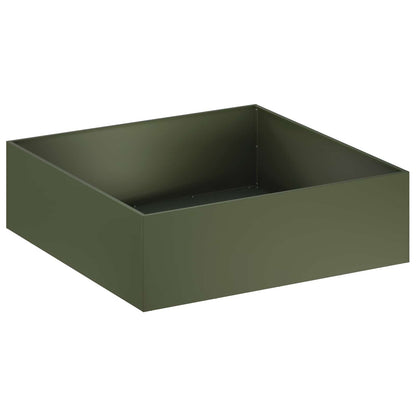 Garden Planter Olive Green 100 x 100 x 30 cm Cold-rolled Steel