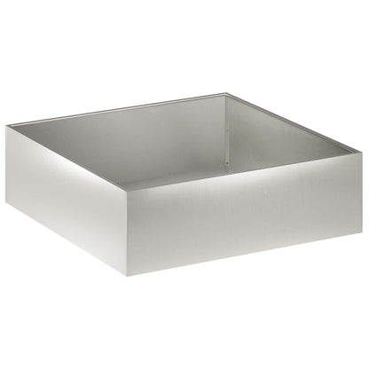 Garden Planter Silver 100 x 100 x 30 cm Stainless Steel
