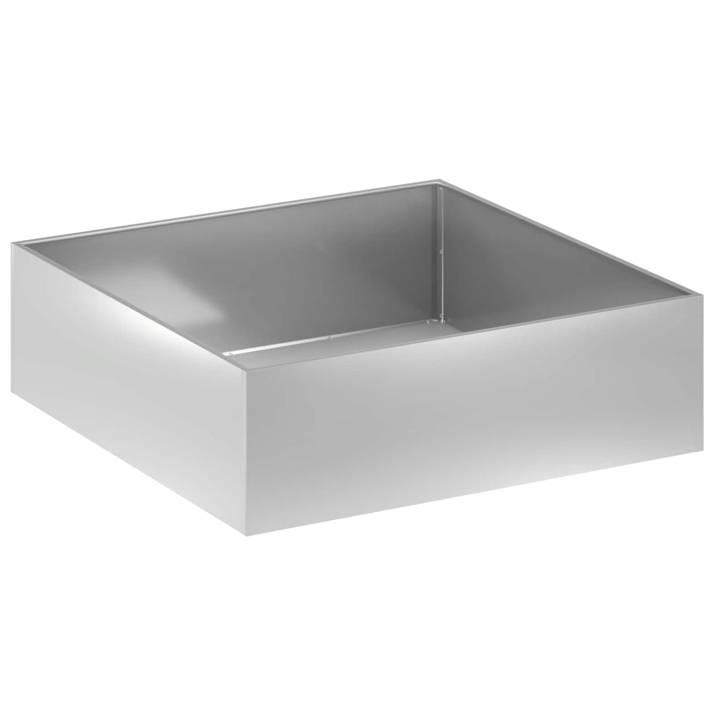 Garden Planter 2 pcs Silver 100 x 100 x 30 cm Galvanised Steel