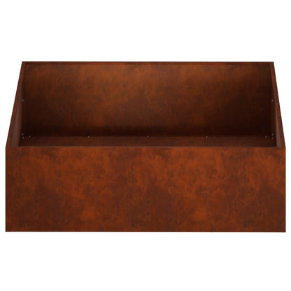 Garden Planter 2 pcs Rusty 100 x 100 x 30 cm Weathering Steel
