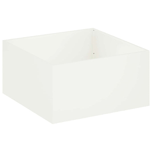 Garden Planter White 60 x 60 x 40 cm Cold-rolled Steel