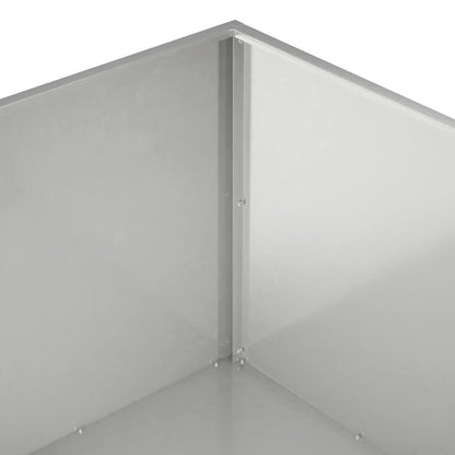 Garden Planter Silver 60 x 60 x 40 cm Stainless Steel