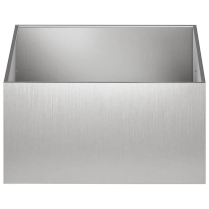 Garden Planter 2 pcs Silver 60 x 60 x 40 cm Stainless Steel