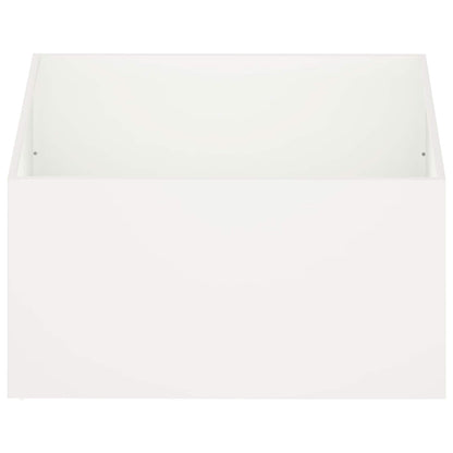 Garden Planter 2 pcs White 80 x 80 x 40 cm Cold-rolled Steel