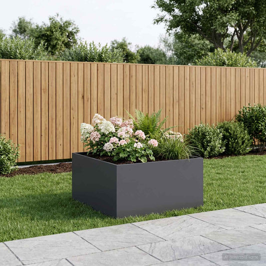 Garden Planter Anthracite 80 x 80 x 40 cm Cold-rolled Steel