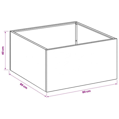 Garden Planter 2 pcs Olive Green 80 x 80 x 40 cm