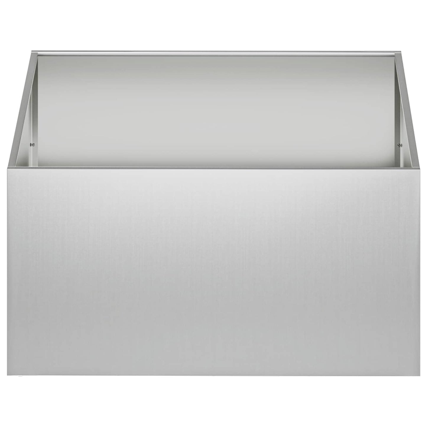 Garden Planter 2 pcs Silver 80 x 80 x 40 cm Galvanised Steel