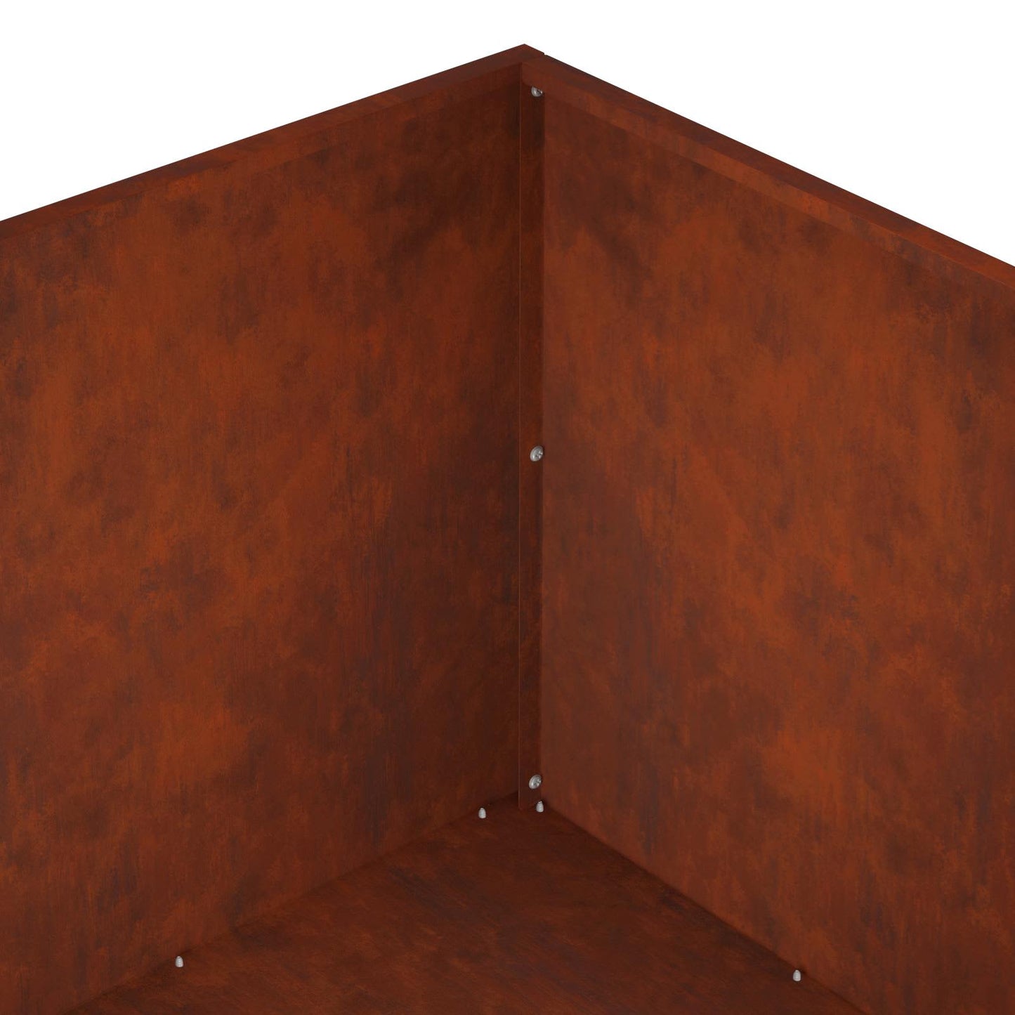 Garden Planter Rusty 80 x 80 x 40 cm Weathering Steel
