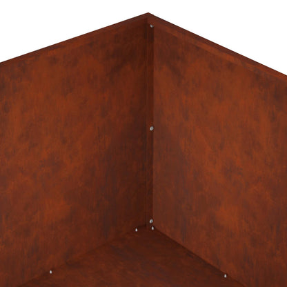 Garden Planter Rusty 80 x 80 x 40 cm Weathering Steel