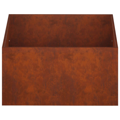 Garden Planter 2 pcs Rusty 80 x 80 x 40 cm Weathering Steel