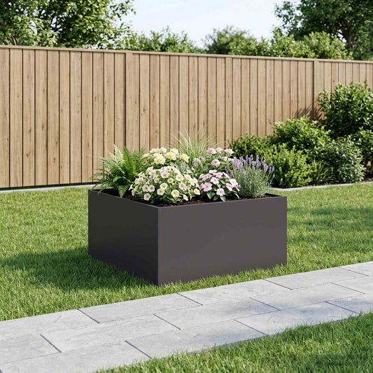 Garden Planter Black 100 x 100 x 40 cm Cold-rolled Steel