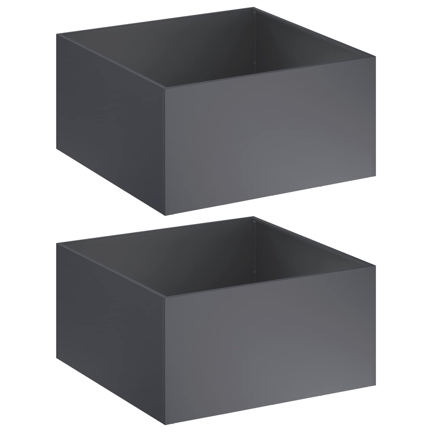 Garden Planter 2 pcs Anthracite 100 x 100 x 40 cm