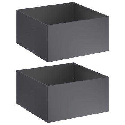 Garden Planter 2 pcs Anthracite 100 x 100 x 40 cm