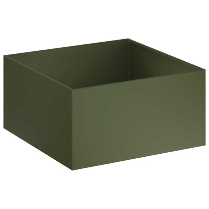 Garden Planter Olive Green 100 x 100 x 40 cm Cold-rolled Steel