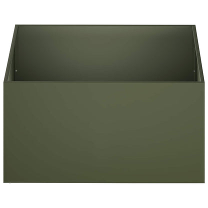 Garden Planter Olive Green 100 x 100 x 40 cm Cold-rolled Steel