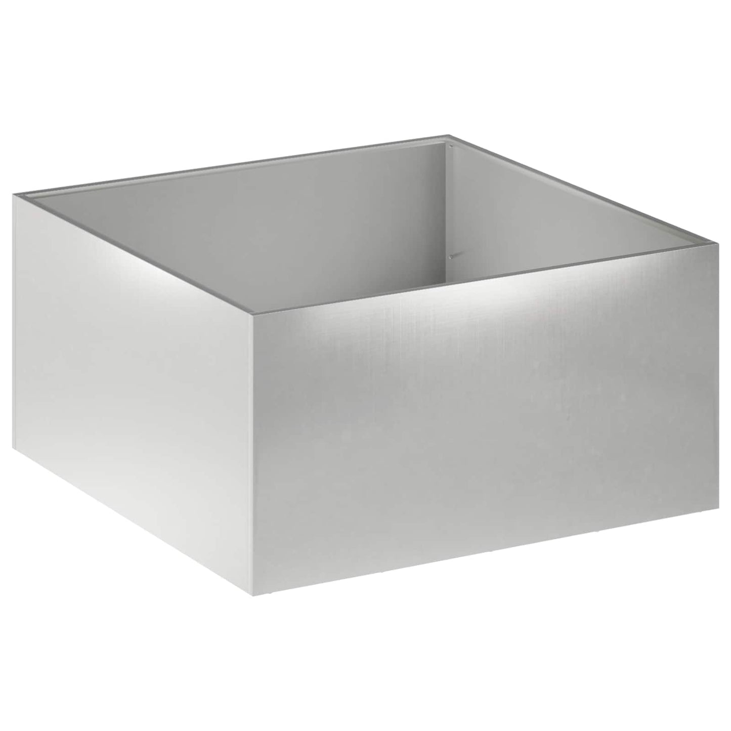 Garden Planter 2 pcs Silver 100 x 100 x 40 cm Stainless Steel