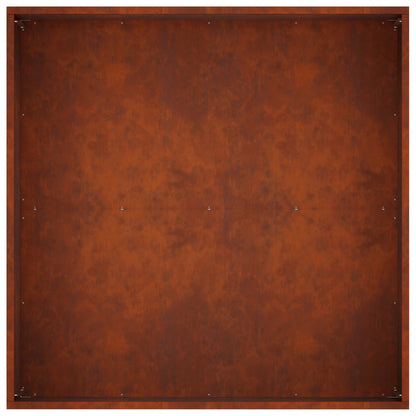 Garden Planter 2 pcs Rusty 100 x 100 x 40 cm Weathering Steel