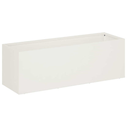 Garden Planter 2 pcs White 40 x 20 x 20 cm Cold-rolled Steel
